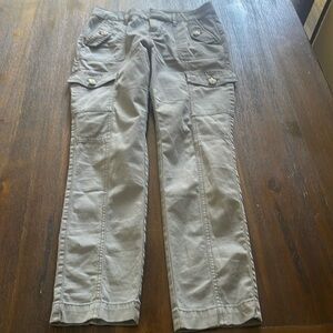 White House Black Market Cargo Slim Ankle Pants Gray Women's Size 4